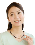 PHITEN RAKUWA NECKLACE MG METALLIC BLACK 50CM