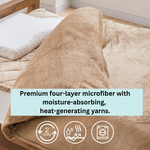 Phiten Star Series 2 Way Covering Blanket Brown Single