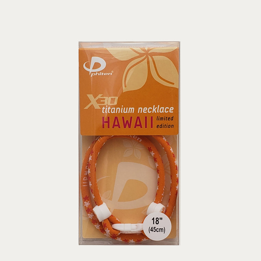 X30 Plumeria Phiten Hawaii Titanium Necklace
