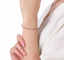 PHITEN PINK TOURMALINE BRACELET 17+3cm