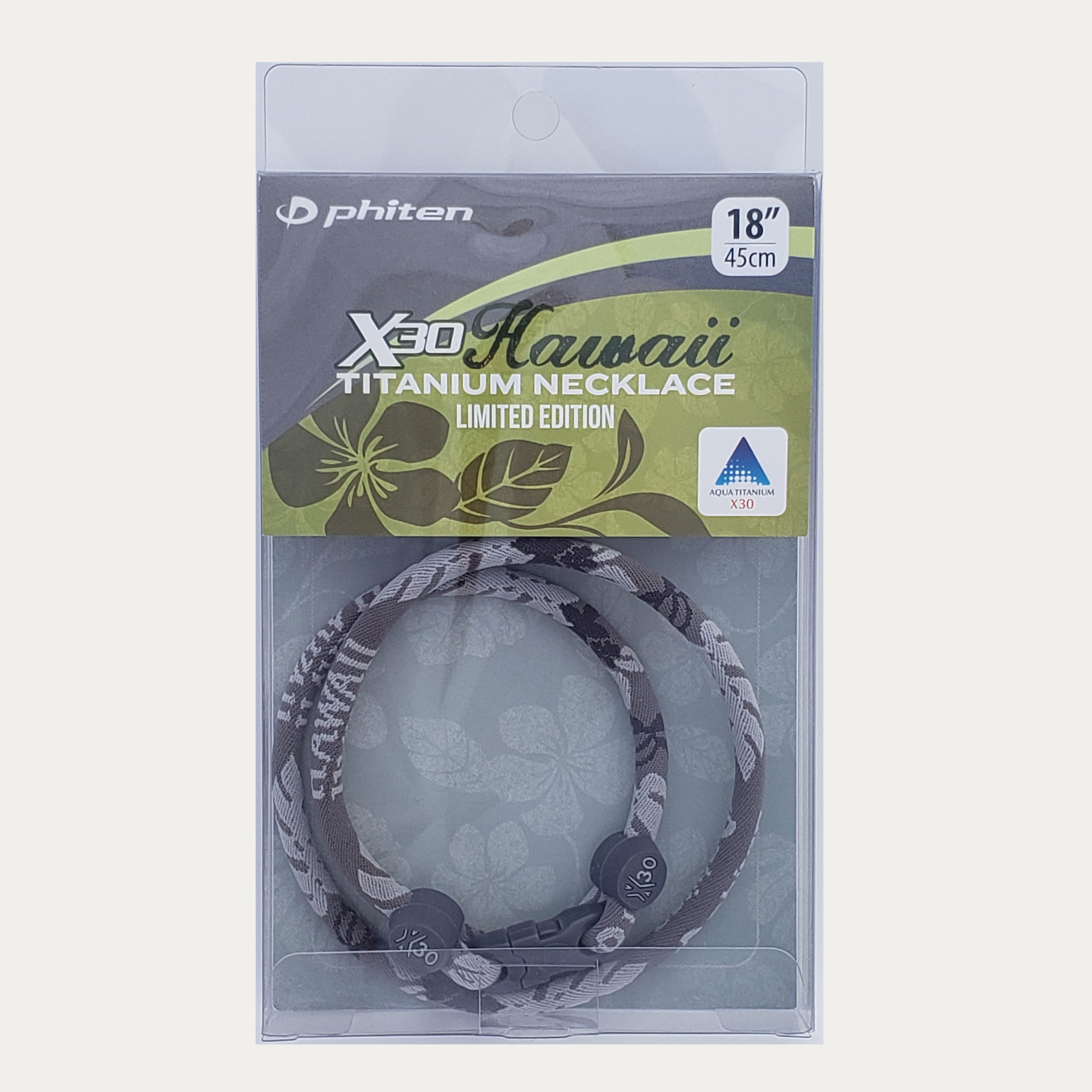 X30 Monstera Leaf Phiten Hawaii Titanium Necklace